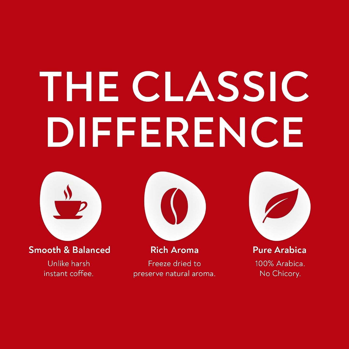 IKIE Classic Instant Coffee Powder 100g | 100% Arabica | Original Freeze-Dried | No Chicory | Cafe Stlye Hot or Cold Coffee, Black coffee, Cappuccino, Latte