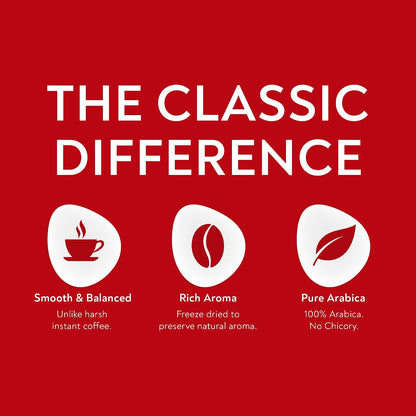 IKIE Classic Instant Coffee Powder 100g | 100% Arabica | Original Freeze-Dried | No Chicory | Cafe Stlye Hot or Cold Coffee, Black coffee, Cappuccino, Latte