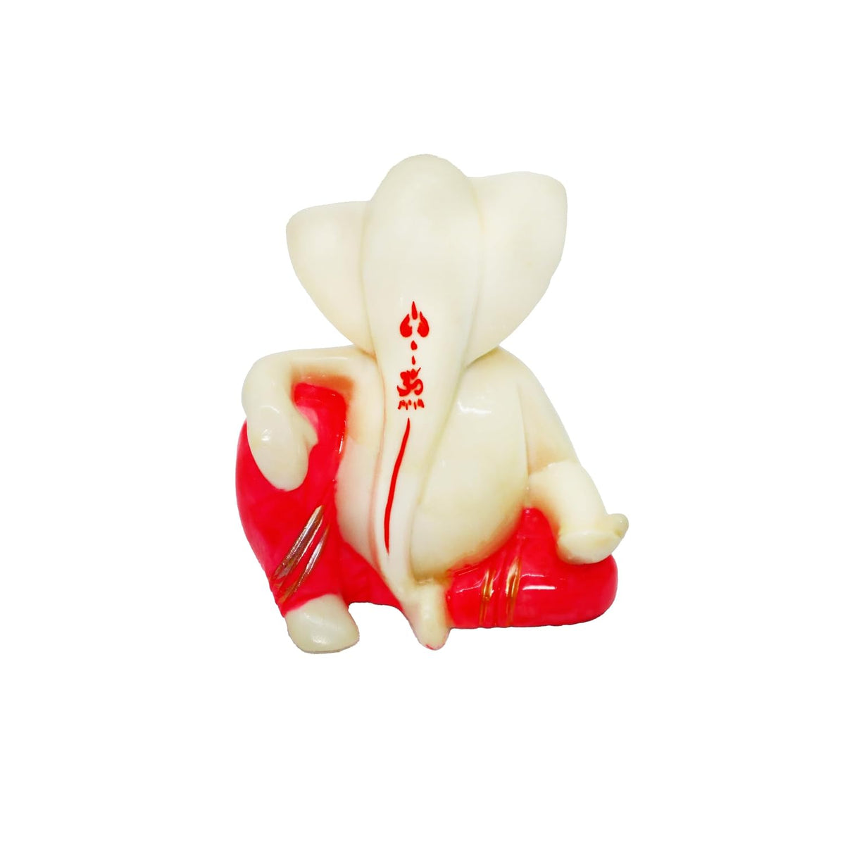 Ganesh Murti for Home & Office Decor, Ganesha Hand Crafted Best Car Dashboard Room Decoration Item (Sund Ganesha Red)