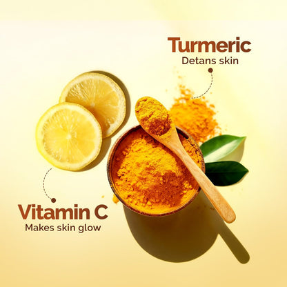 Mamaearth Vitamin C Daily Glow Sunscreen with Vitamin C & Turmeric for Toxin free Sun Protection - 125g | SPF 50 & PA++++ | Vitamin C for Glow | Turmeric Detans | In-Vivo Tested | Natural Goodness | Quick Absorbing