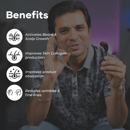 mars by GHC Ultimate Hair Care Combo: Biotin Tablets and 0.5mm Derma Roller | Promote Hair Growth, Strengthen Hair, Achieve Glowing Skin | Combat Nail Brittleness | Suitable for All Skin Types