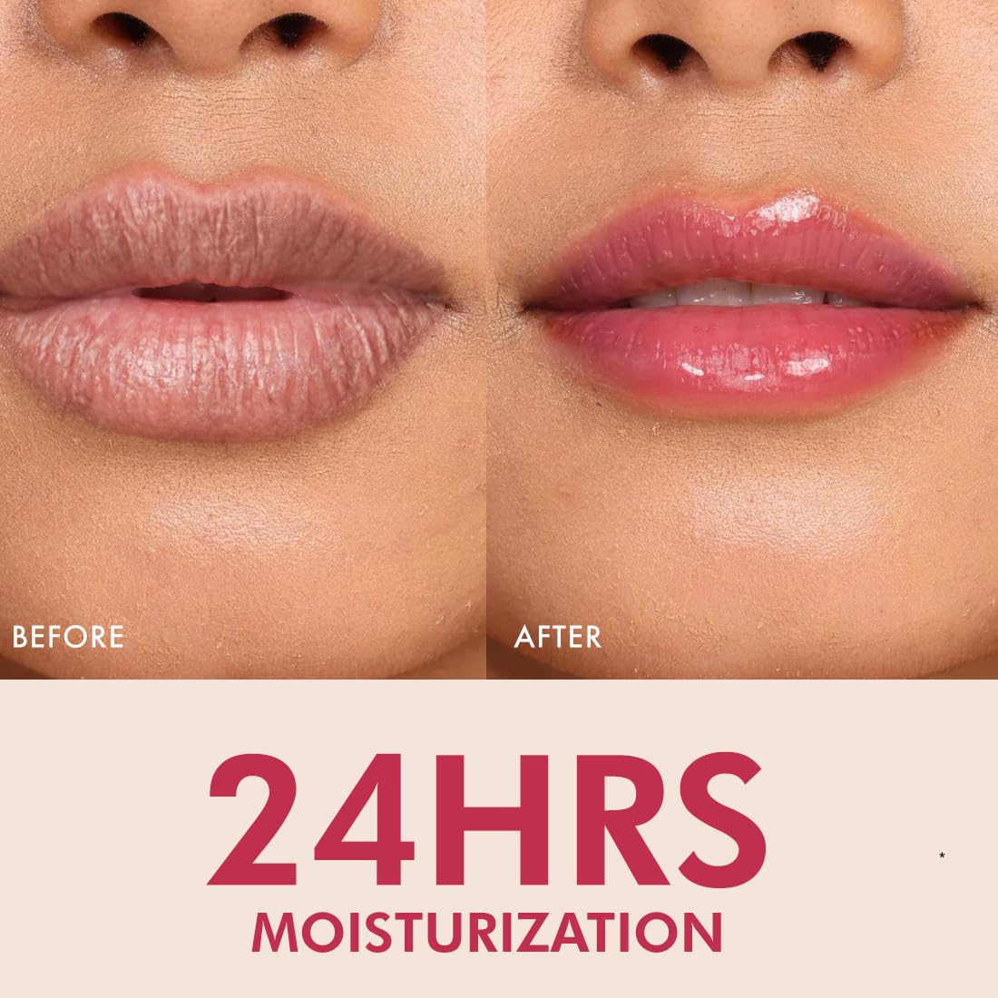mCaffeine Lip Juice Tinted Lip Balm - Berry Blush | 24 hrs Moisturization | With Peptides, Cocoa Butter & Vitamin E | Heals Dry & Chapped Lips | Lip Balm For Women | Sheer Pink Tint - 10g