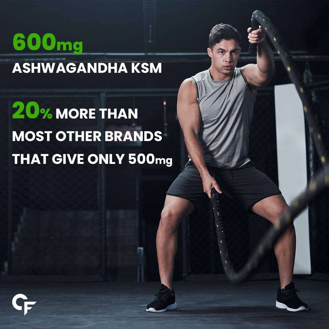 Carbamide Forte Ashwagandha KSM66 600mg - 60 Tablets I KSM 66 Ashwagandha Tablets for Men & Women | Supports Stress Management & Muscle Recovery