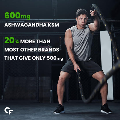 Carbamide Forte Ashwagandha KSM66 600mg - 60 Tablets I KSM 66 Ashwagandha Tablets for Men & Women | Supports Stress Management & Muscle Recovery