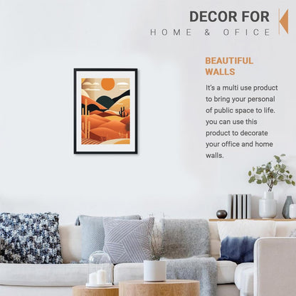 Wall paintings for home decoration - minimal Paintings with frame/Wall art decor framed posters for living room Bedroom Cafe decor (Theme-minimal) single frame