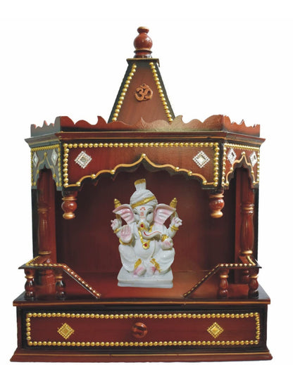 Ganesha Ganesh Ganpati Gajanan Statue Idol Murti Gift Item Decorative Showpiece Multicolor Polyresin Pack of 1 (B006)