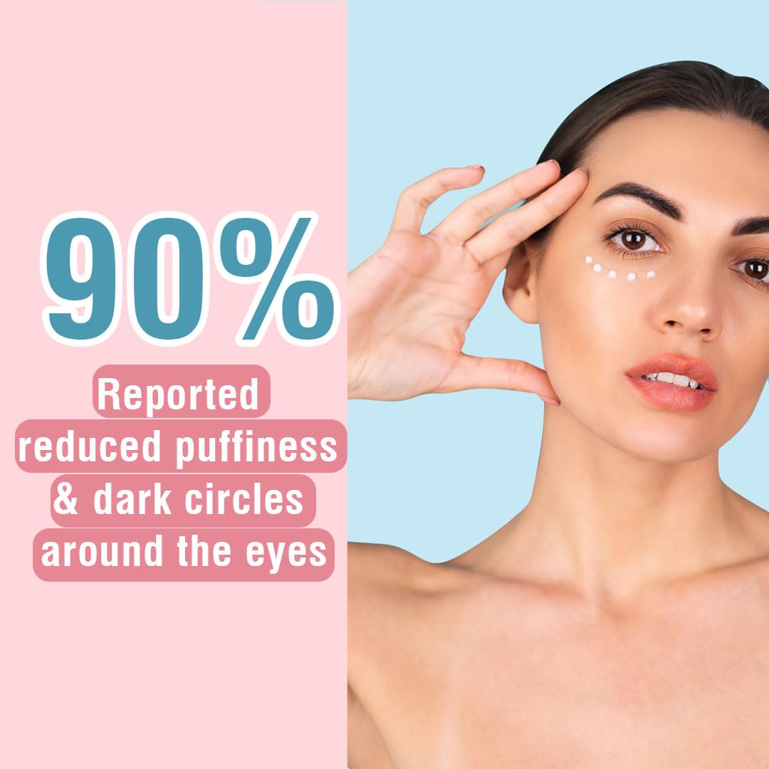 Glamveda Korean Rice & Ceramide Under Eye Cream | Reduces Dark Circles, Puffiness, Wrinkles & Fine Lines | Eye Cream for Dry & Sensitive Skin | For Men & Women 15gm