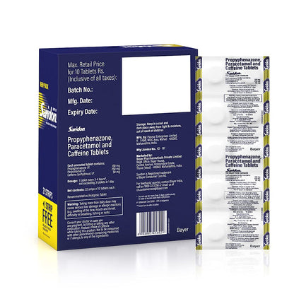 Quick Relief Tablets, Pack of 4 Strips of 10 Tablets, 40 Tablets, White