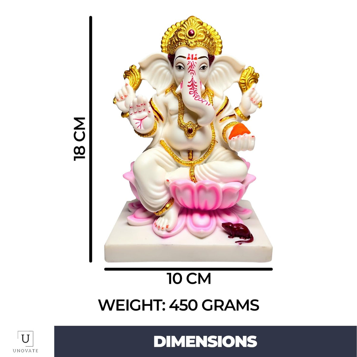 UNOVATE Ganesh Idol for Home Decor | Ganpati Idol for Pooja | Gifting
