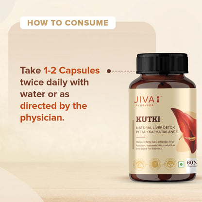Jiva Kutki Capsules Liver Support Detox 60 Caps