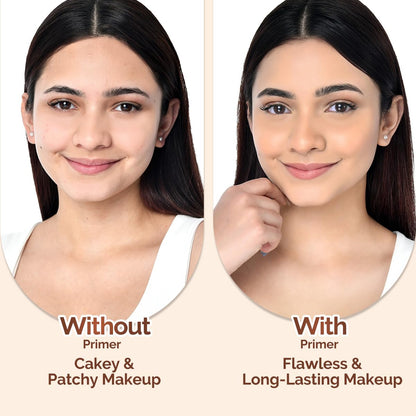 Mamaearth Glow Pore Blurring Primer with Vitamin C & Turmeric - 25 g| Enhances Skin’s Glow | Blurs Pores | Helps Makeup Last Long | Lightweight & Non-Greasy