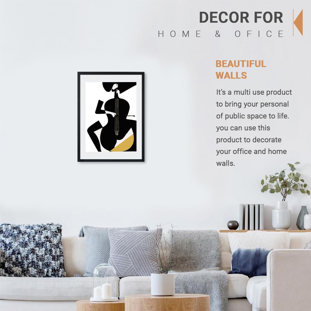 minimal modern art painting for wall decoration framed - wall framed poster/painting for home decoration ''single frame black '' (theme - minimal)(10x13 inches)