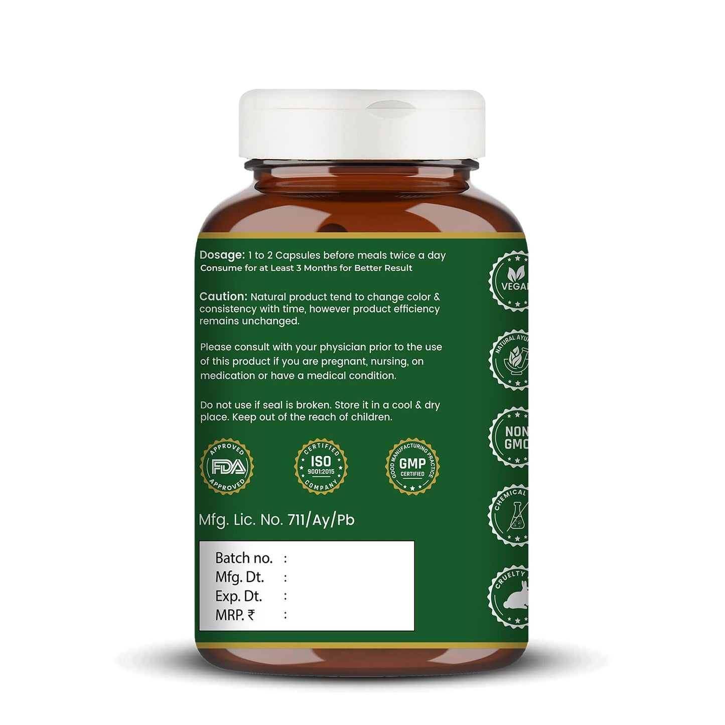 Garcinia Cambogia – Natural Weight Loss & Fat Burner for Belly Fat Control | Supports Appetite Control, Metabolism Boost | Herbal Supplement | 60 Capsules