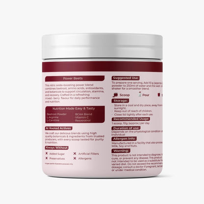 Supplement container with label on a white background