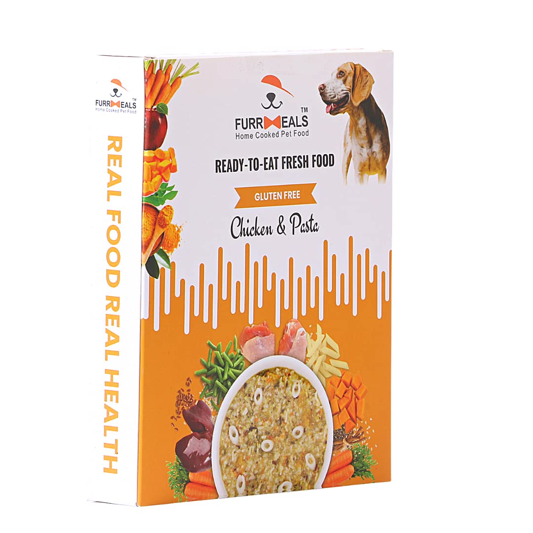 FurrMeals Wet Dog Food | Chicken and Pasta | Pack of 1 x 200g | All Breed | Gluten Free | Preservative Free | Ready-to-Eat Fresh Dog Food