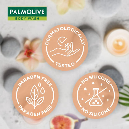 Palmolive Luminous Oil Rejuvenating Body Wash,750ml Pump Bottle, 100% Natural Fig Oil & White Orchid Extracts For Soft & Radiant Skin, PH Balanced Bodywash, Free Of Parabens And Silicones