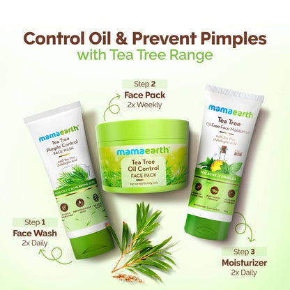 Mamaearth Tea Tree Pimple Control, Anti Acne Face Wash with Tea Tree & Salicylic for Oily & Acne-Prone Skin - 250 ml | Controls Oil to Prevent Pimples | Made Safe