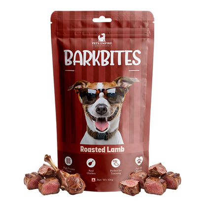 PETS EMPIRE BARKBITES Roasted Lamb Dog Chew Sticks | Premium High Protein Dog Treats | Grain-Free Soft Chews for Training | Made with Real Lamb | Suitable for All Breeds | 100g