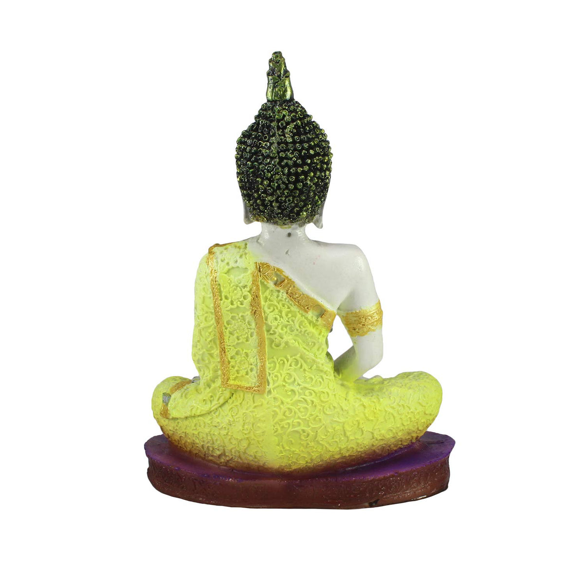 Yellow Buddha Decorative Showpiece - 24 cm