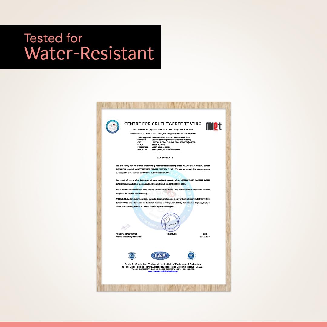 Framed certificate with logos on a white background