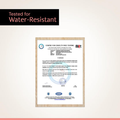 Framed certificate with logos on a white background