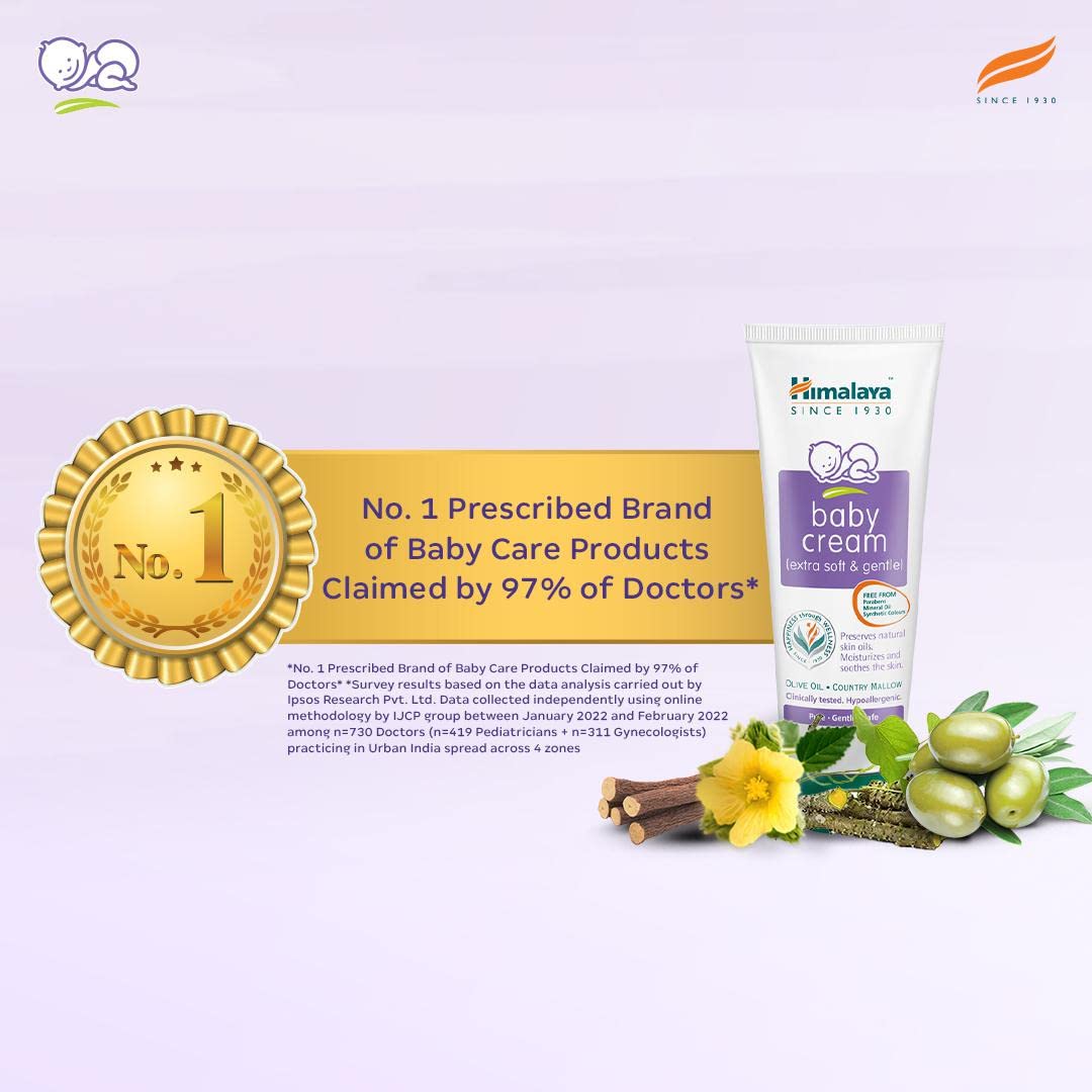 Himalaya Baby Cream, Face Moisturizer & Day Cream, For Dry Skin, 50ml