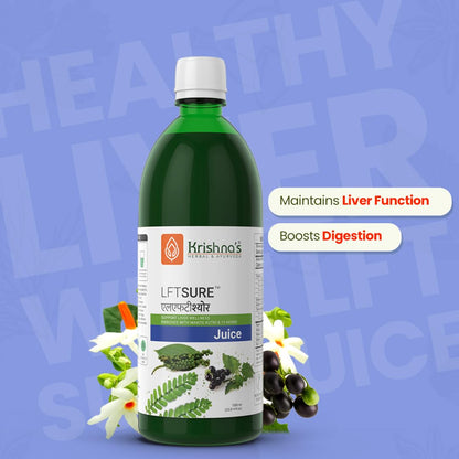 Krishna's LFT Sure Juice – Enriched With 13 herbs - Natural Liver Cleanse & Detox Drink | Supports Liver Health & Digestion - 1000 ml
