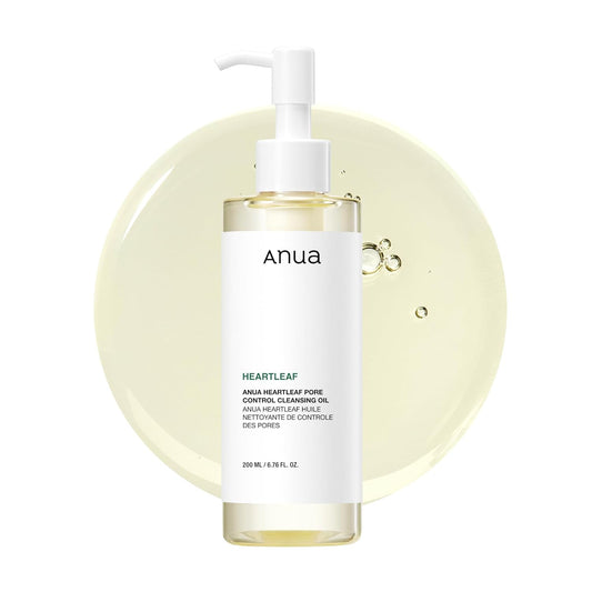 Anua Heartleaf Pore Control Cleansing Oil Removes Makeup, Excess Sebum, Blackheads & Clogged Pores