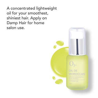 O3+ Oil De Moroccan | Super Rich Shine Boosting Salon Treatment | With Pure Argan Serum for All Hair Types | 50 ml
