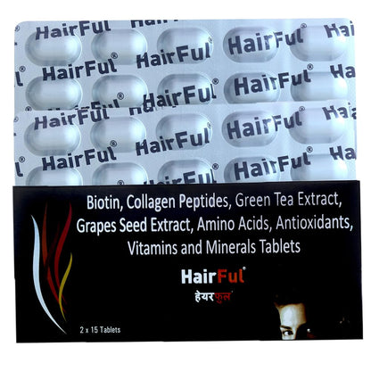 HairFul Healthy Hair Supplement 30 Tablets (Pack of 2 X 15)