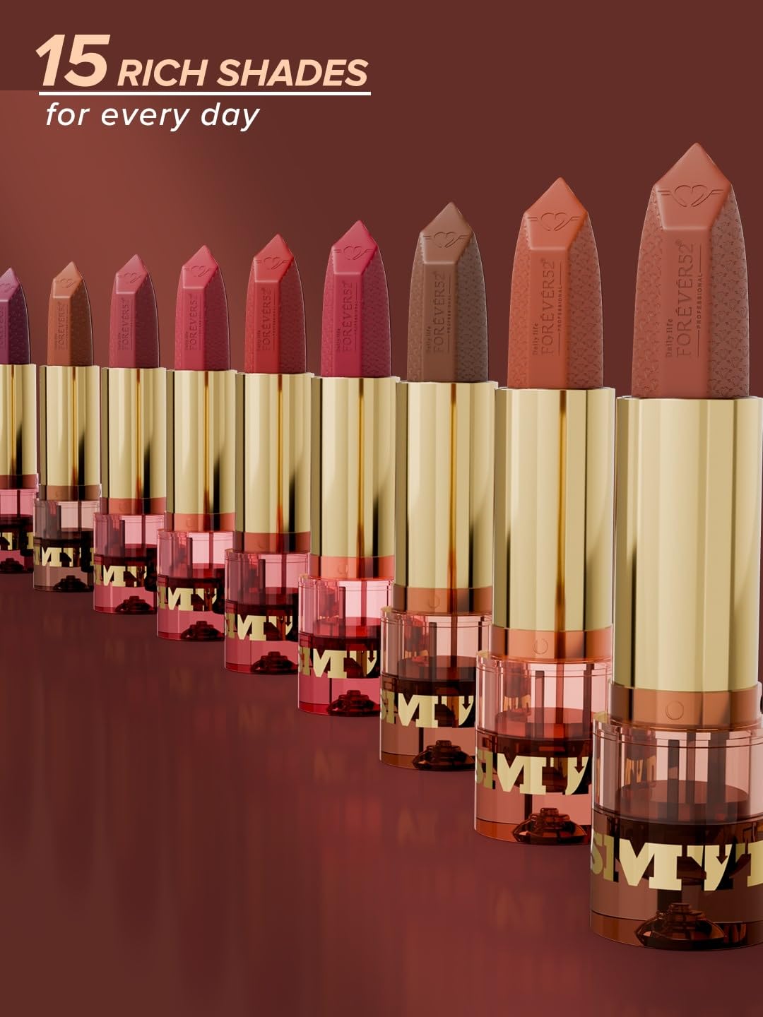 Daily Life Forever52 It's My Day Lipstick | Creamy Matte Lipstick for Bold, Long-Lasting Color | Highly Pigmented, Hydrating & Nourishing Formula (Mocha Day, 3.5g)