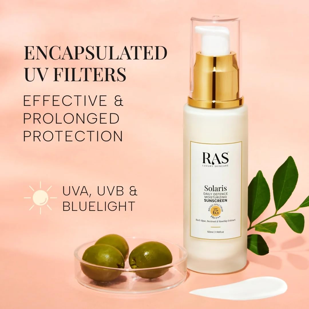 RAS Luxury Oils Solaris Daily Defence Mineral Sunscreen, SPF 50, PA+++, Protects from UV damage
