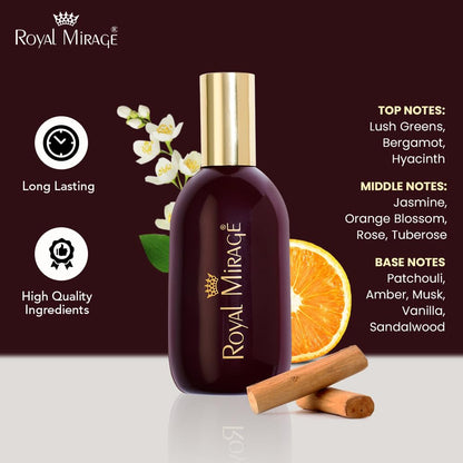 Royal Mirage Original Eau de Cologne | Classic & Timeless Fragrance | Lush Green, Jasmine & Patchouli Notes | Long-Lasting Scent | Perfect for Everyday Sophistication & Special Occasions | 120ml