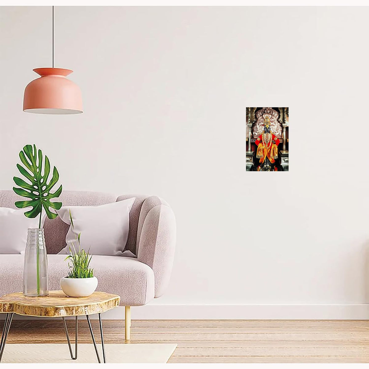 Vitthal Paintings for Living room, Vitthal Poster Big Size with Sparkle Coated Lamination - 2238 (Self Adhesive) 18x24 Inch