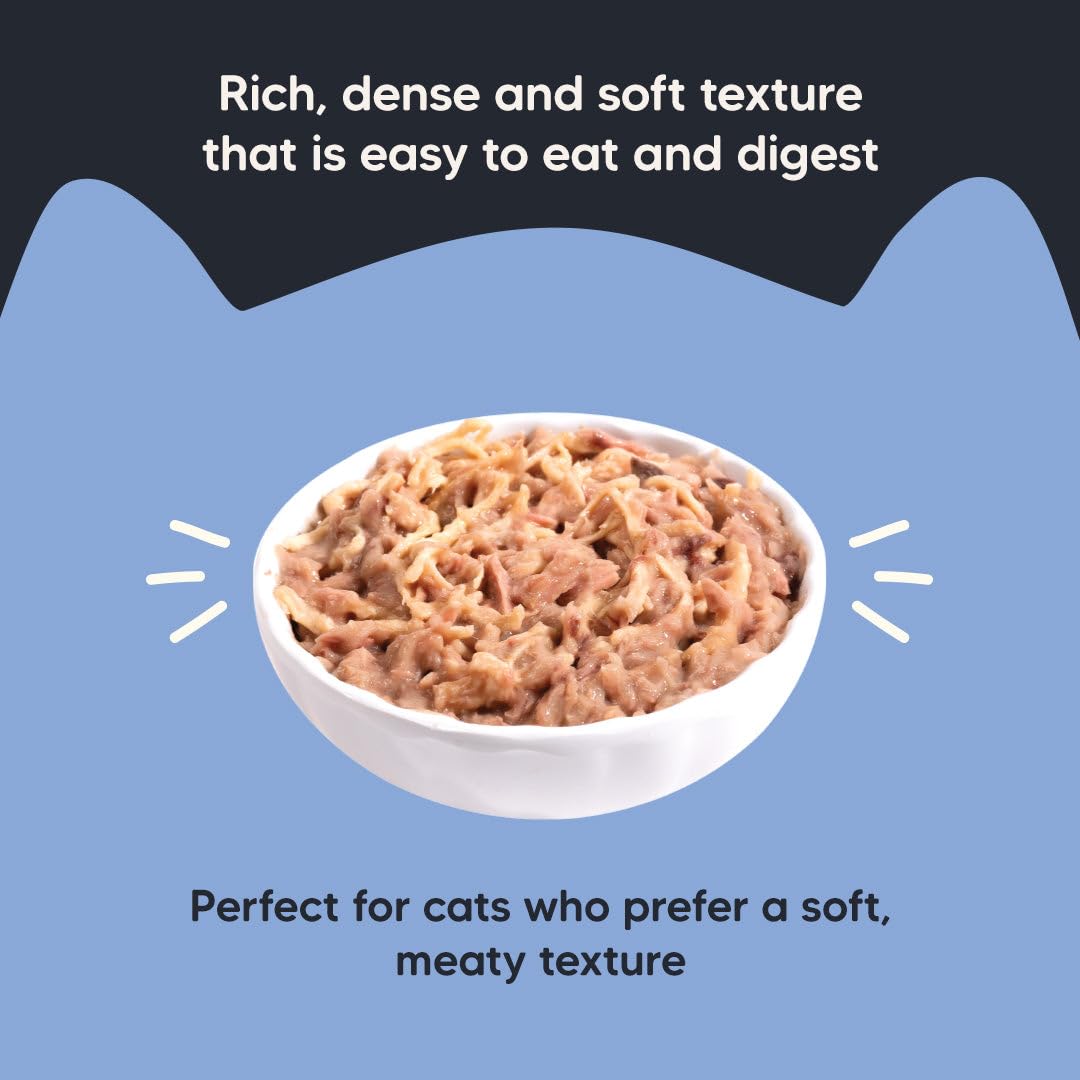Meowsi by HUFT Tuna & Chicken Pate Cat Wet Food - 80 gm | Protein-Packed, Smooth & Hydrating Meal for Persian & All Breeds | Supports Strong Muscles, Digestion & Shiny Coat