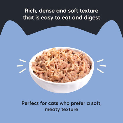Meowsi by HUFT Tuna & Chicken Pate Cat Wet Food - 80 gm | Protein-Packed, Smooth & Hydrating Meal for Persian & All Breeds | Supports Strong Muscles, Digestion & Shiny Coat