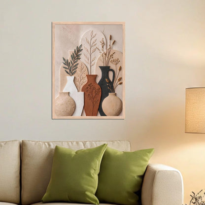 Decorative Floral Wall Art Painting with Frame