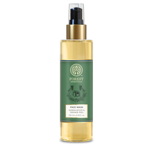 Forest Essentials Ayurvedic Purifying Face wash with Sandalwood & Orange Peel | For All Skin Types | Sulphate Free | Paraben Free