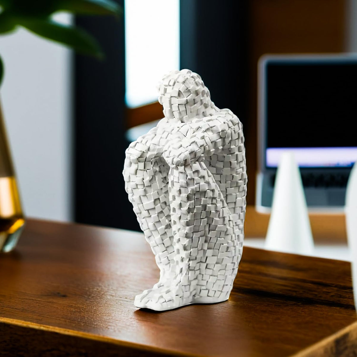 Nostrae Brick Man Show Pieces for Home Decor Living Room Decorative Items | Abstract Modern Showpieces Gift Item for Decoration | Tv Unit Showcase Shelf Office Interior Statue Figurines