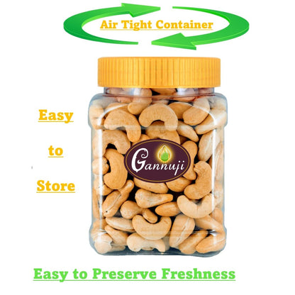 Gannuji Roasted And Salted Cashew Nuts 250g | A+ Grade| Premium Crunchy Kaju | Oil Free Roasted Cashew (250g Pack of 1)