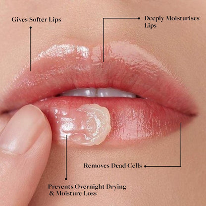 Sadhev Ayurvedic Lip Sleeping Mask with Almond and Mango Butter for Nourish, Hydrate, Reduce Lip Lines, and Restores Moisture Effectively to the Lip Skin