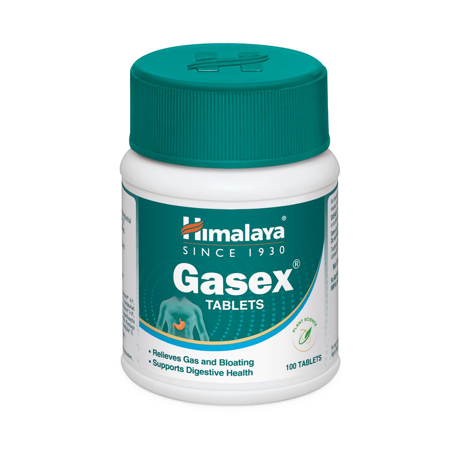 Himalaya Gasex Tablets container on a white background