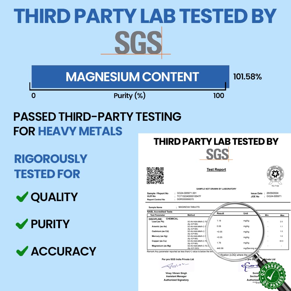 Carbamide Forte Chelated Magnesium Glycinate Supplement 2000mg Per Serving | Magnesium Supplement Supports Muscle Recovery & Better Sleep - 120 Veg Tablets