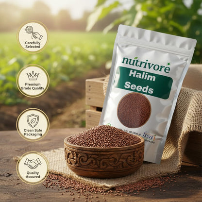 Nutrivore Halim Seeds, Garden Cress Aliv Seeds, Raw and Natural, 1 Kg