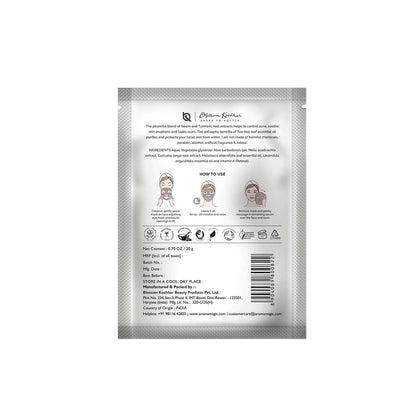 Aroma Magic Spot Free Me Sheet Mask | Controls acne, soothes eruptions, purifies & fades scars with Lavender & tea tree essential oils, neem extracts, vitamin A (retinol) | All Skin | Pack Of 5