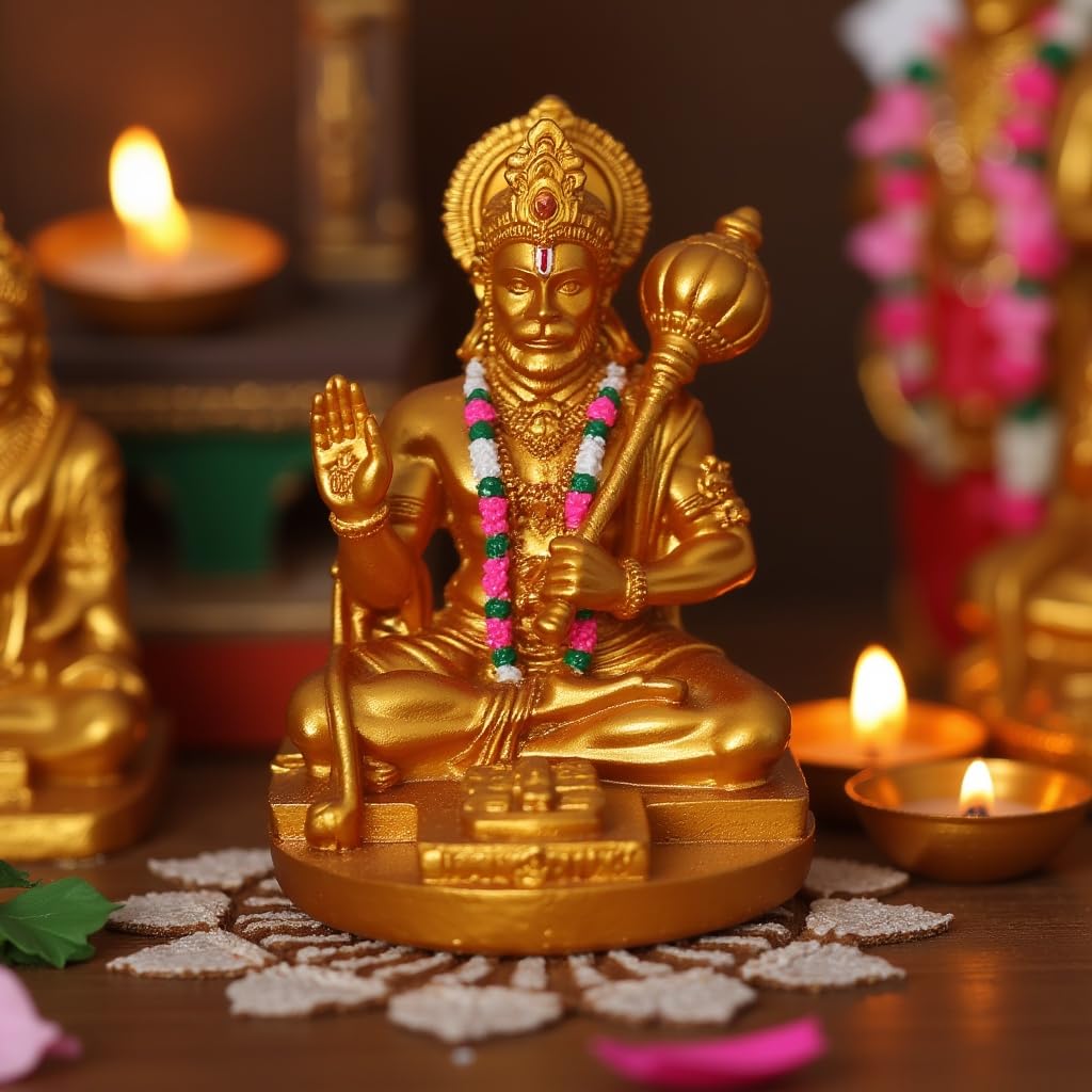 UNOVATE Hanuman Idol for Car Dashboard, Home, Office Desk | Hanuman Murti