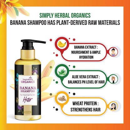 Banana Shampoo With Aloe Vera Extract (SLS Free)