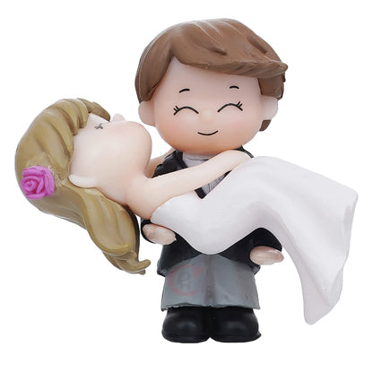 eCraftIndia Plastic Bride Kissing Groom Romantic Couple Statue Decorative Showpiece Valentine Gift for Girlfriend Boyfriend Husband Wife Her Him | Valentines Day Gift | Valentine Day Decoration Items
