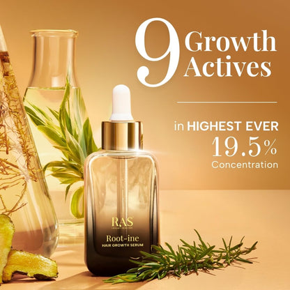 RAS Root-ine™ Hair Growth Serum with 19.5% Scalp Actives | Redensyl & Anagain | Promotes Hair Growth, Stimulates Hair Follicles & Regrowth | Controls Hair Fall & Increases Hair Density | Hair Growth Serum for Women & Men