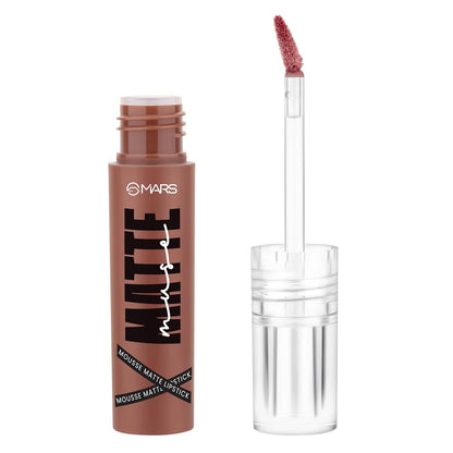 MARS Matte Muse Mousse Lipstick (3ml) (12-LOVE LADY) with Doe-Foot Applicator | Highly Pigmented | Smooth Texture | Hydrating Formula | Blurry Lips Effect